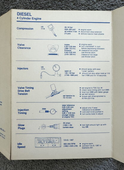 1980 Volkswagen Quick Data, Quick Check Brochures - Image 16