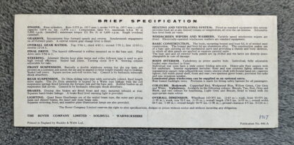 1963 Rover 2000 Brochure - Image 7
