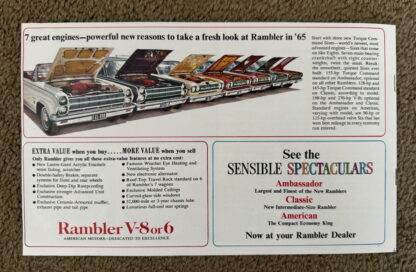 1965 Rambler Range Brochure Classic, Ambassador, American - Image 8