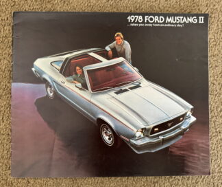 1978 Ford Mustang II, Cobra, Mach 1, King Cobra Brochure
