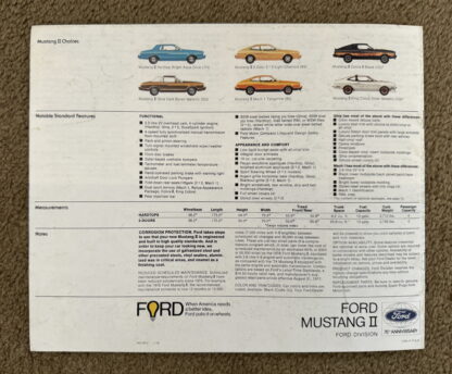 1978 Ford Mustang II, Cobra, Mach 1, King Cobra Brochure - Image 23