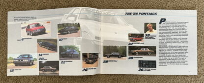 1985 Pontiac Range Brochure Firebird, Bonneville, Fiero, Parisienne - Image 2